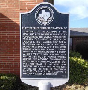 FBC Alvarado Historical Marker